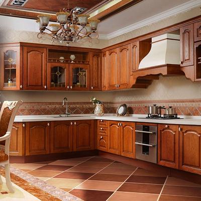 Red Oak Design Stainless Steel  Kitchen with Quartz Stone Countertop - G003 Eiffel